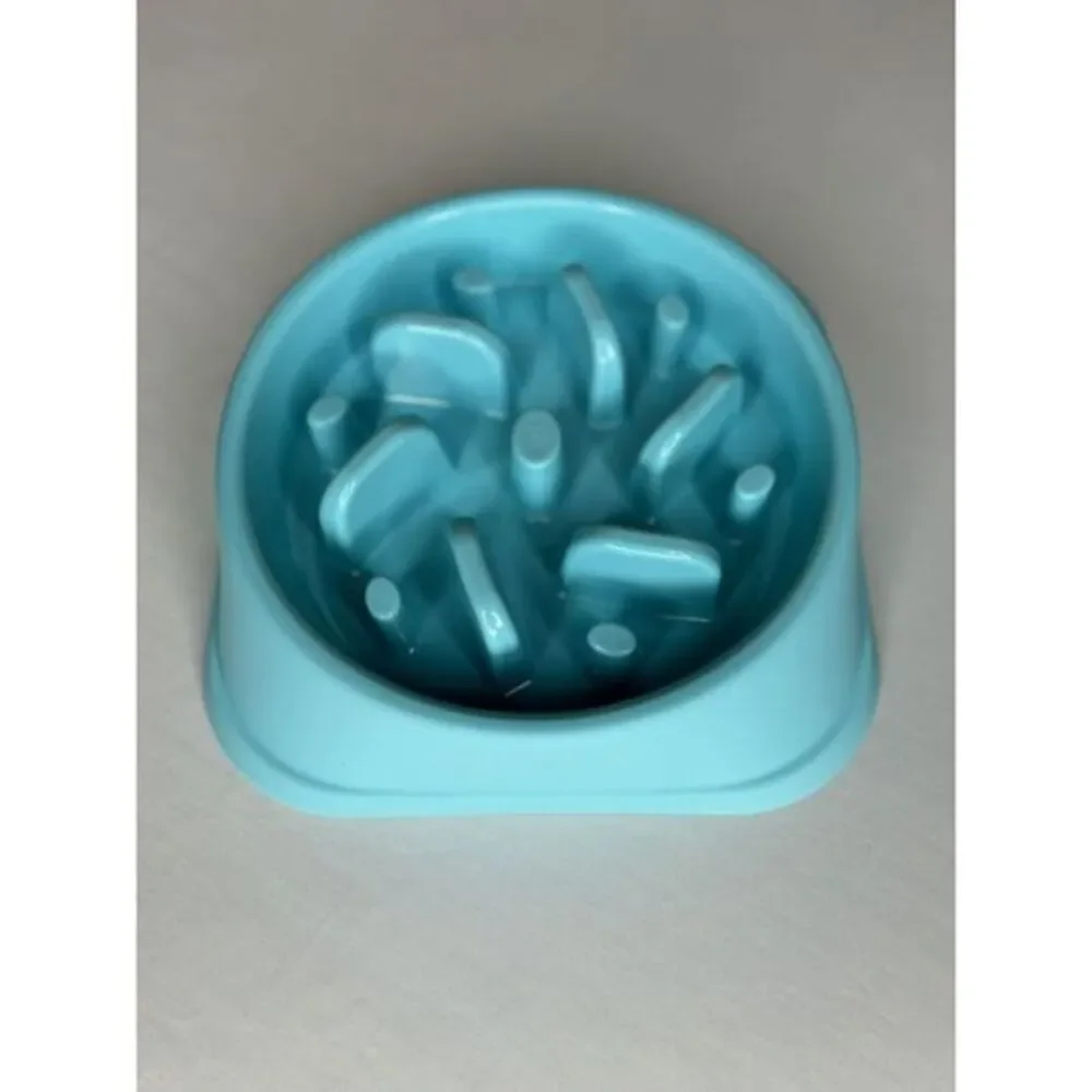 GOGO KING Slow Feeding Bowl Pets Square Shape Blue